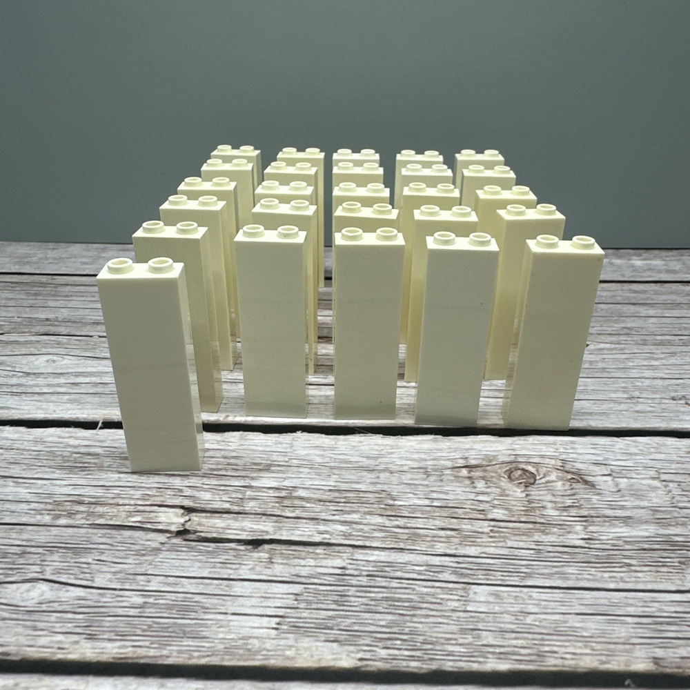 LEGO 2454 White Brick 1 x 2 x 5 - Blocked Open Studs or Hollow Studs QTY 26